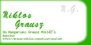 miklos grausz business card